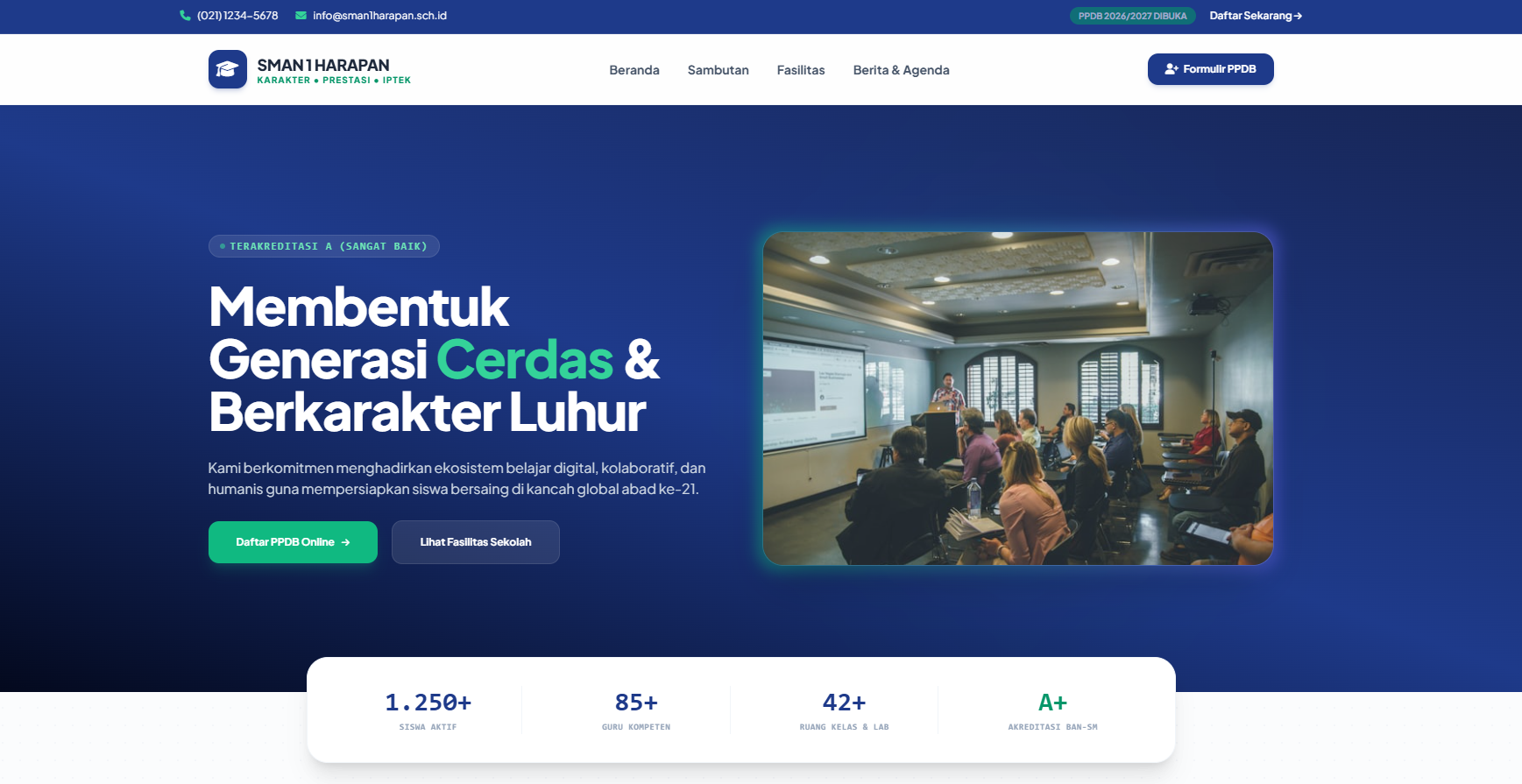 Website Sekolah Landing Page